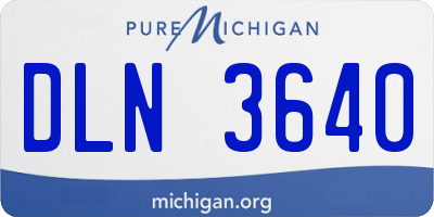 MI license plate DLN3640