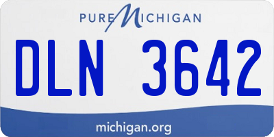 MI license plate DLN3642