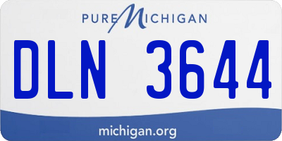 MI license plate DLN3644