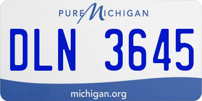 MI license plate DLN3645