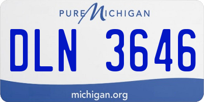 MI license plate DLN3646
