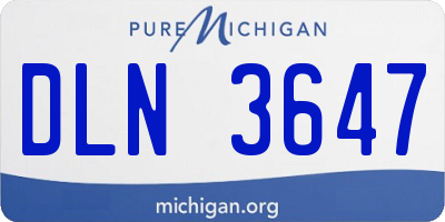 MI license plate DLN3647