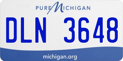 MI license plate DLN3648