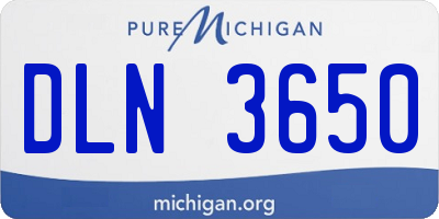 MI license plate DLN3650