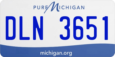 MI license plate DLN3651