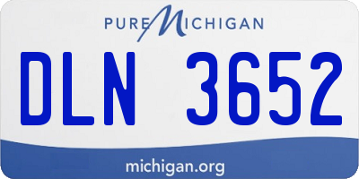 MI license plate DLN3652