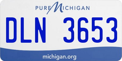 MI license plate DLN3653