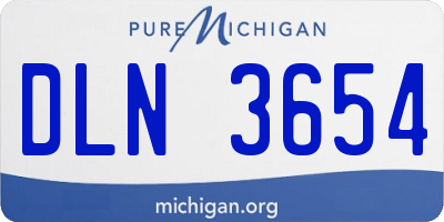 MI license plate DLN3654