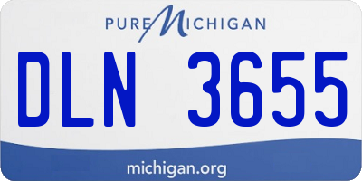 MI license plate DLN3655