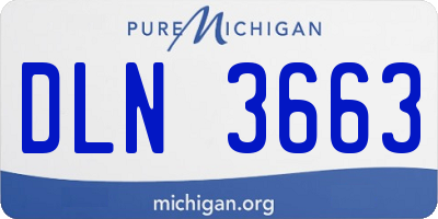 MI license plate DLN3663