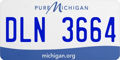MI license plate DLN3664