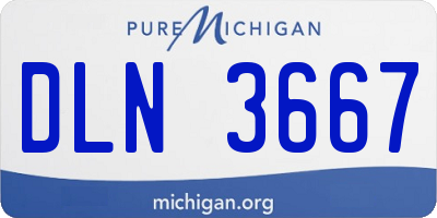 MI license plate DLN3667