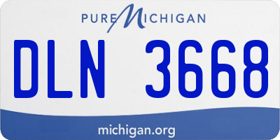 MI license plate DLN3668