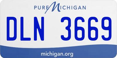 MI license plate DLN3669