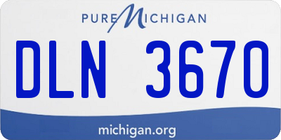 MI license plate DLN3670