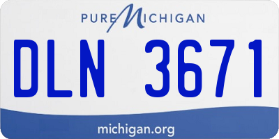 MI license plate DLN3671