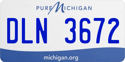 MI license plate DLN3672