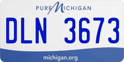 MI license plate DLN3673