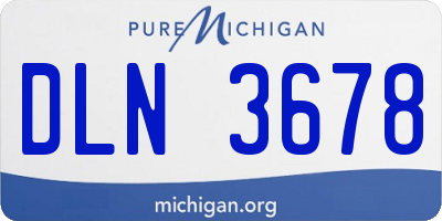 MI license plate DLN3678