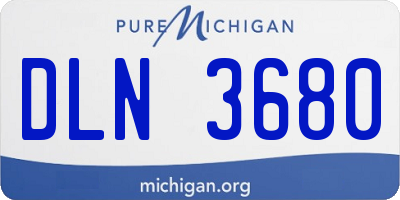 MI license plate DLN3680