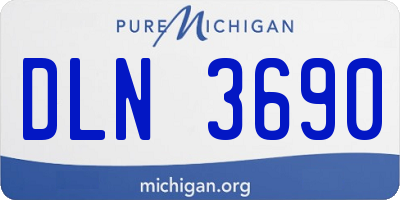 MI license plate DLN3690