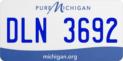 MI license plate DLN3692