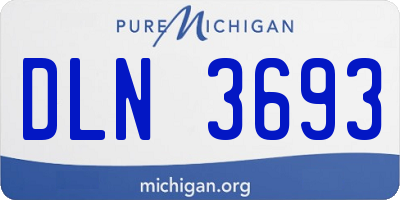 MI license plate DLN3693