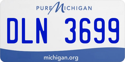 MI license plate DLN3699