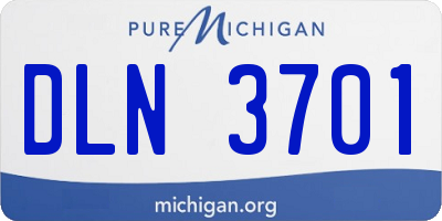 MI license plate DLN3701