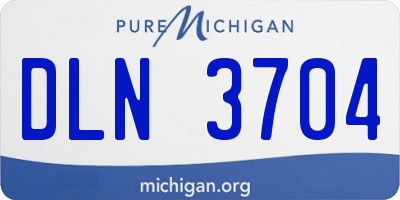 MI license plate DLN3704