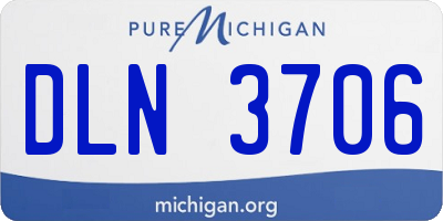 MI license plate DLN3706