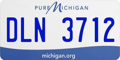 MI license plate DLN3712