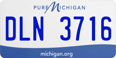 MI license plate DLN3716