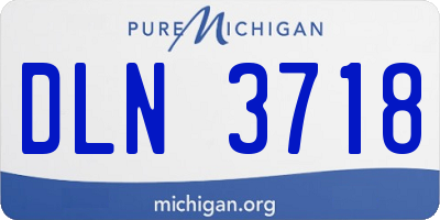 MI license plate DLN3718