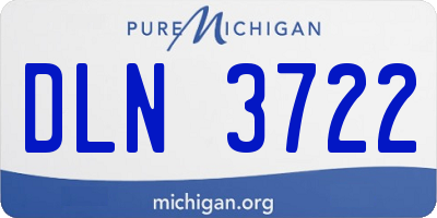 MI license plate DLN3722