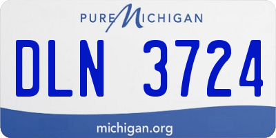 MI license plate DLN3724