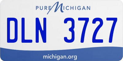 MI license plate DLN3727