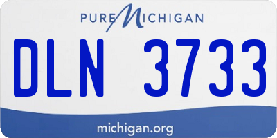 MI license plate DLN3733