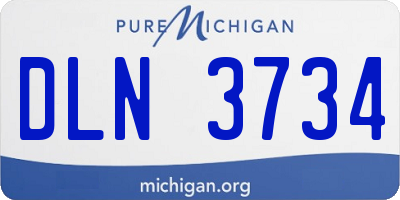 MI license plate DLN3734