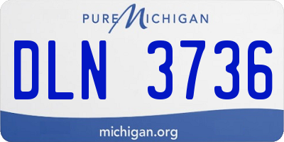 MI license plate DLN3736