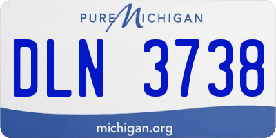 MI license plate DLN3738