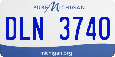 MI license plate DLN3740