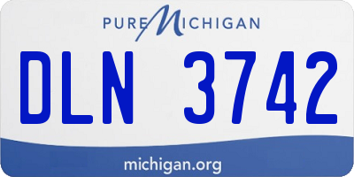 MI license plate DLN3742