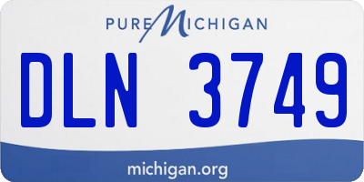 MI license plate DLN3749