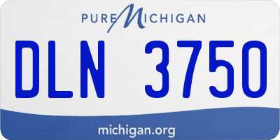 MI license plate DLN3750