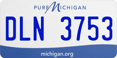 MI license plate DLN3753