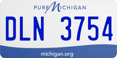 MI license plate DLN3754