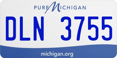 MI license plate DLN3755