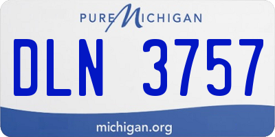 MI license plate DLN3757
