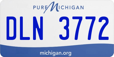 MI license plate DLN3772